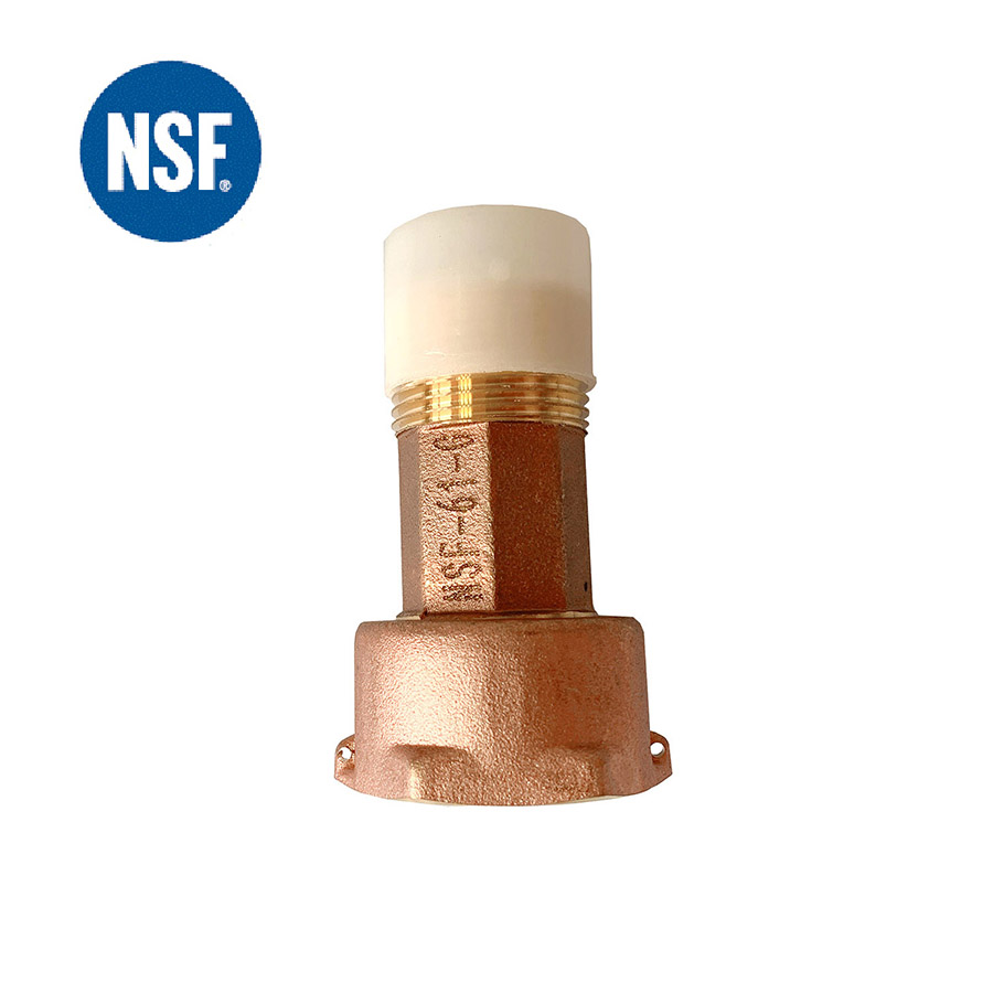 Zatwierdzone przez NSF złącze wodomierza o niskiej zawartości ołowiu 1/2′′-2′′ z mosiądzu lub brązu